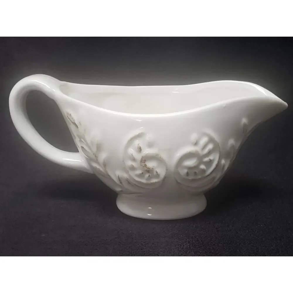Avon Vintage Gravy Boat / Serving Bowl Dish with Scroll Design Kitchen Decor